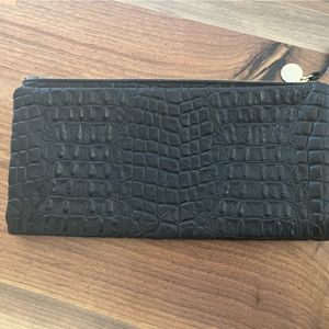 Clare V clutch in black - textured